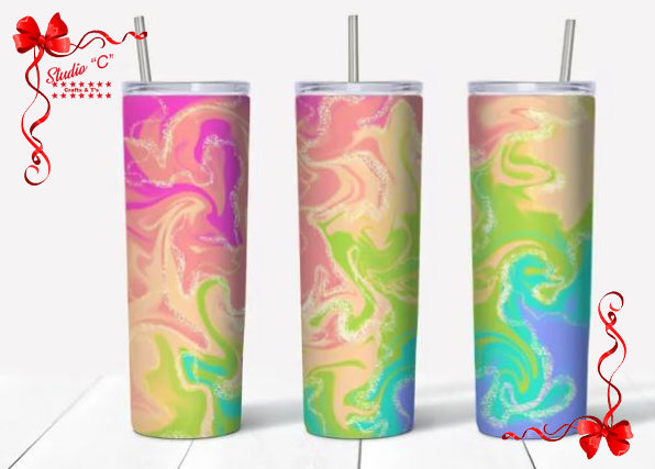 Rainbow Water Color Tumbler