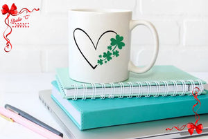 Heart with Clovers Coffee Mug